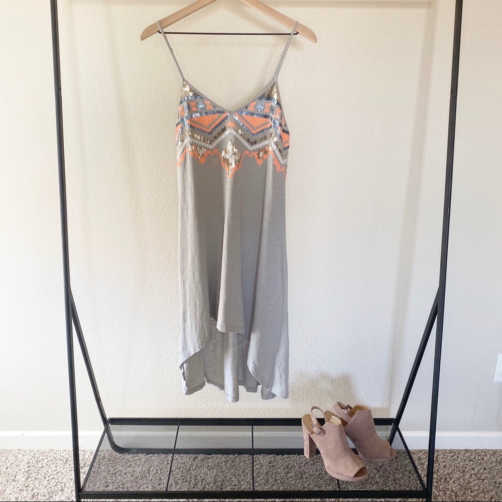 Express High Low Dress with Sequins